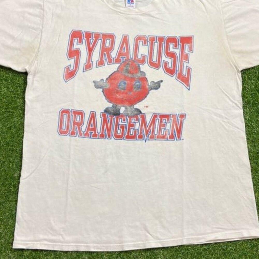 Retro Syracuse University Orangemen T Shirt Made Usa Ncaa College 9